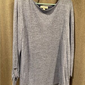 Dana Buchman Heather Gray Long Sleeve Top